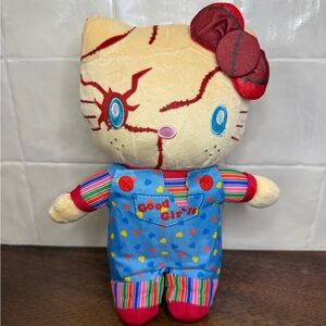 Hello Kitty x Chucky Colorful Plush with Red and Blue Accents